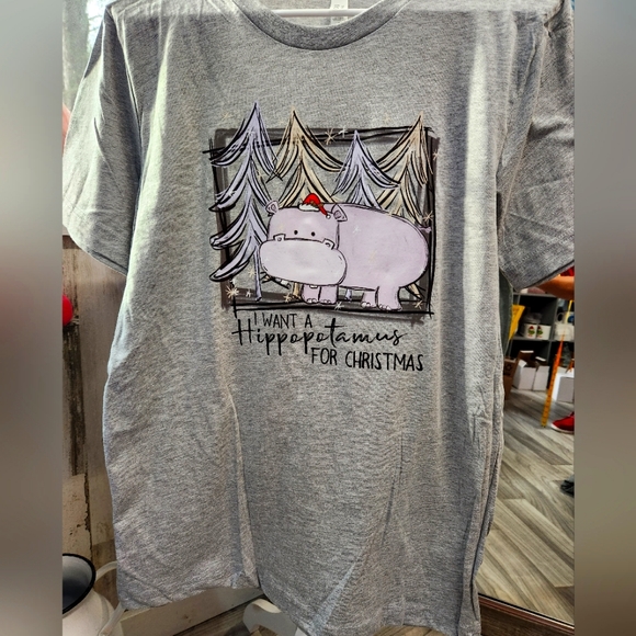 I want a hippopotamus for Christmas Shirt. - Picture 1 of 2